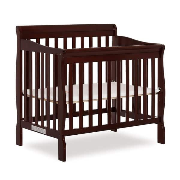 slide 2 of 8, Dream On Me Aden Convertible 4-in-1 Mini Crib Espresso