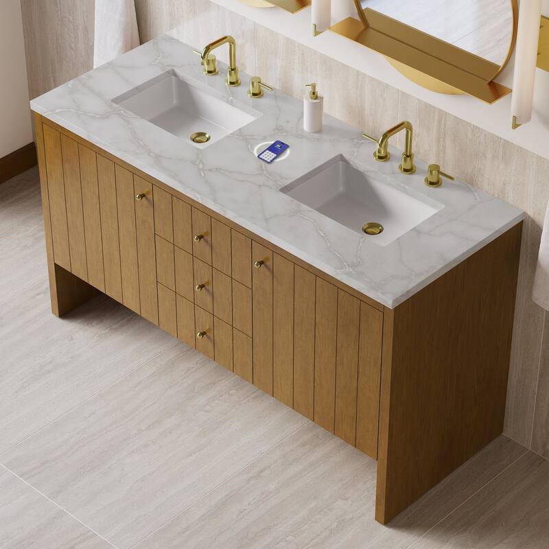 James Martin Vanities 435-V60D-FVSL Hudson 60" Free Standing Double