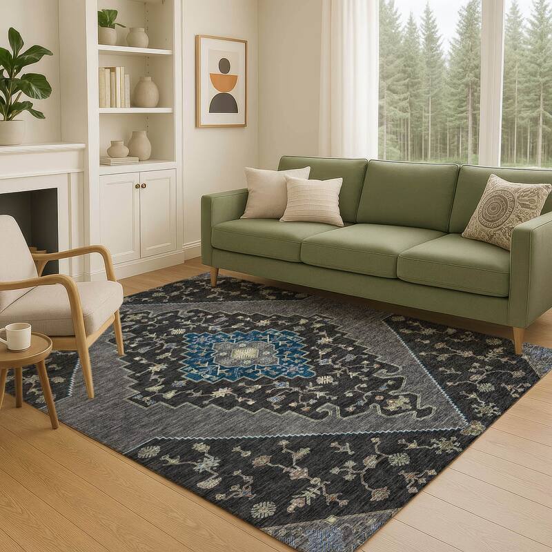 Machine Washable Indoor/ Outdoor Global Marrakesh Chantille Rug