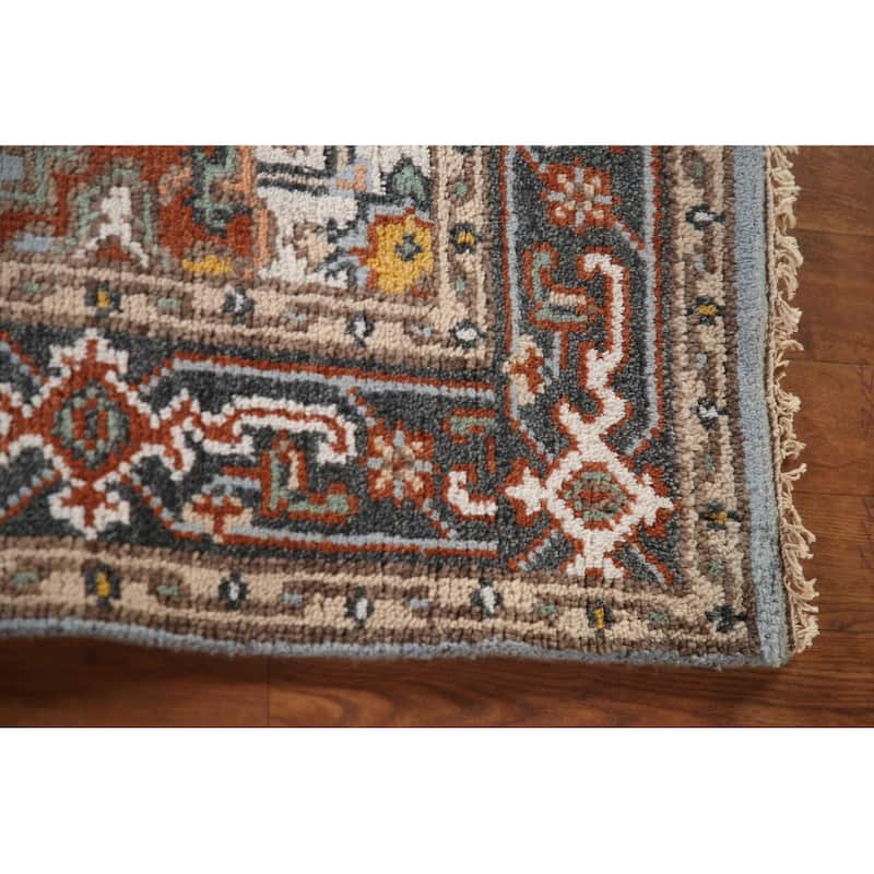 Light Blue Heriz Serapi Oriental Accent Rug Wool Carpet - 3'0"x 5'1"