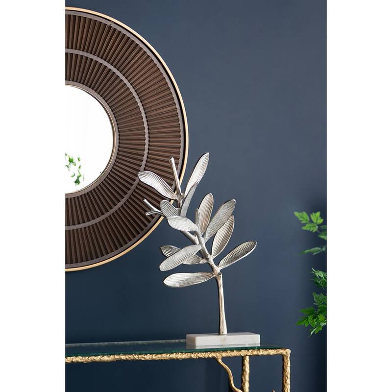 Olive Branch Statuaries - 28" - Silver and White - Set of 2