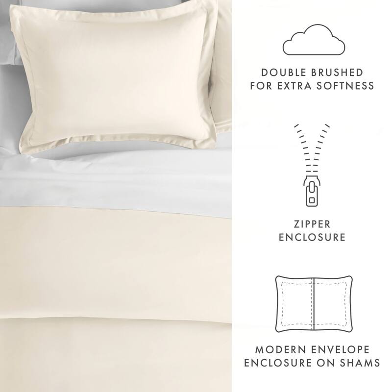 Soft Essentials Oversized 3-piece Microfiber Duvet Cover Set