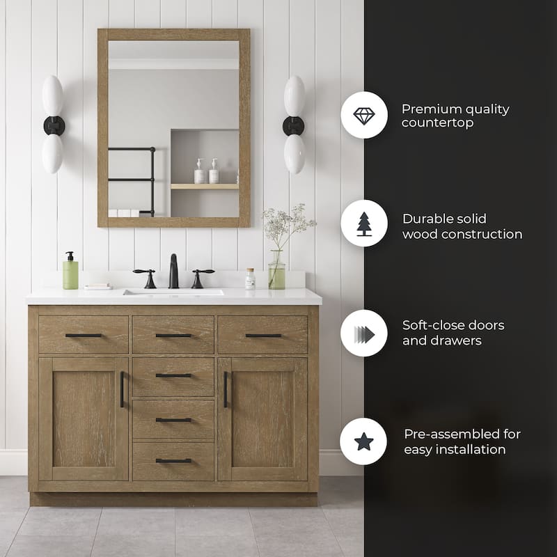 OVE Decors Bailey Bathroom Vanity with Power Bar