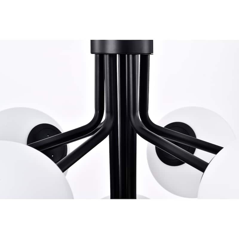 Clarisse 24 Inch Chrome Polished Finish Ceiling Lighted Chandelier Modern-Contemporary Style 9-Light - N/A