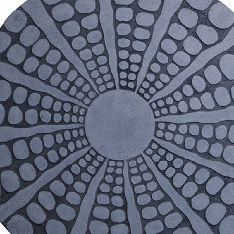 Round Sandstone Wall Decor with Stardust Pebble Set of 2, Large, Gray