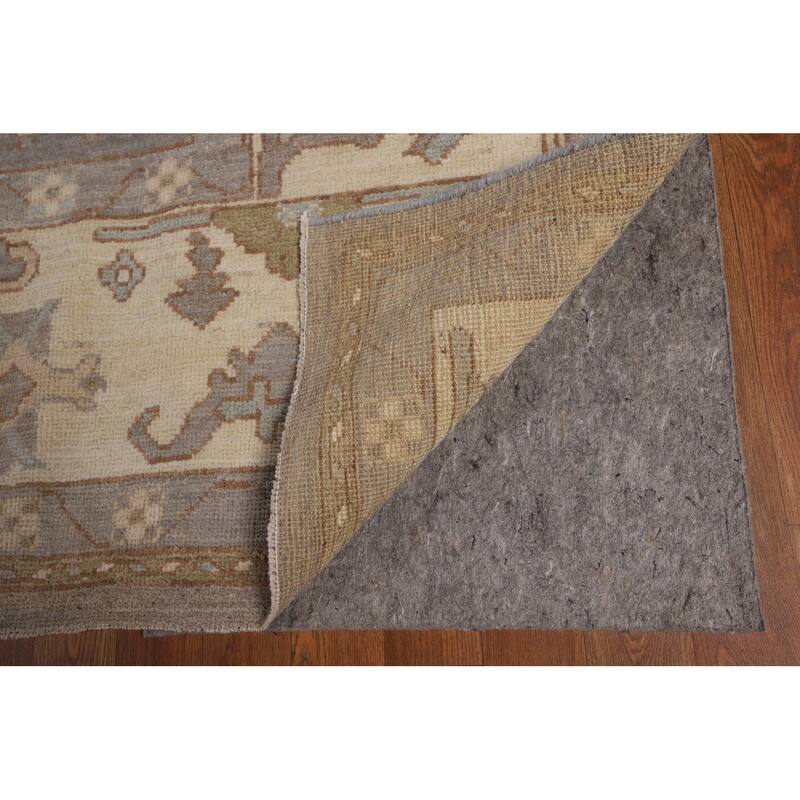 Oushak Oriental Area Rug Vegetable Dye Hand-Knotted Wool Carpet - 9'5"x 11'9"