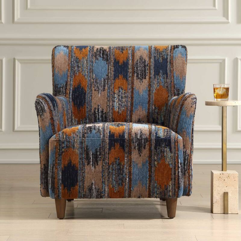 Uttermost Lainey Upholstered Ikat Armchair - 30.00" W x 32.50" H x 31.50" D