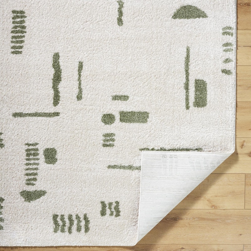 Livabliss Fossay Shag Modern & Contemporary Stripe Washable Area Rug