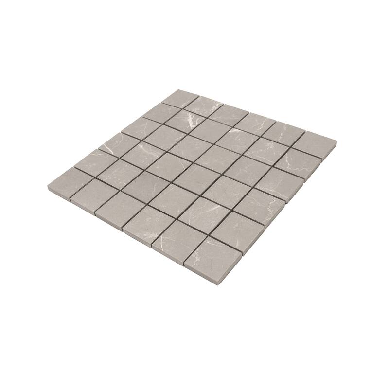 Regalia 12x12 in. Matte Gres Porcelain Uniform Square Mosaic Wall and Floor Tile (5.82 sq ft/case, 6-Pack)