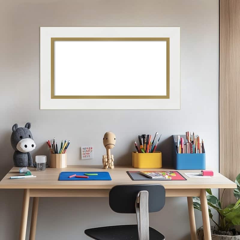 Amanti Art Eva Black Silver Framed Dry Erase Magnetic Board
