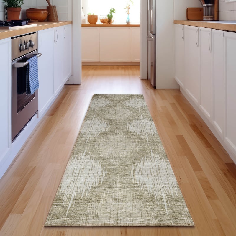 Premium Washable Super Soft Abstract Ombre Mayfield Rug - Taupe - 2' 3" x 7' 6"