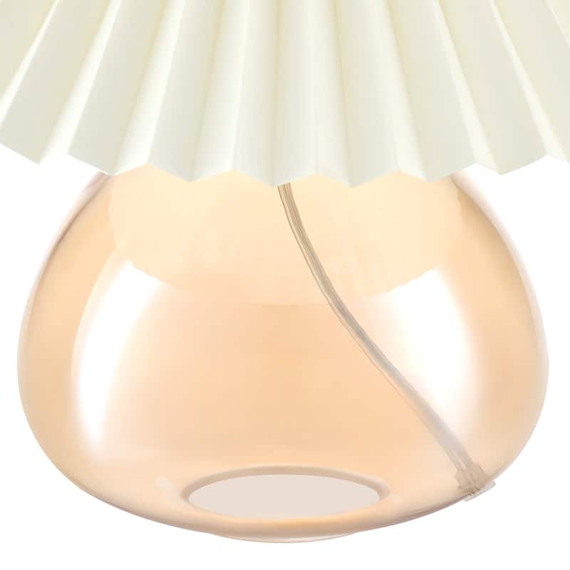 CO-Z Retro Table Lamp with Pleated Empire Lamp Shade