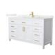 Option White / Giotto Quartz Top / Brushed Gold Hardware