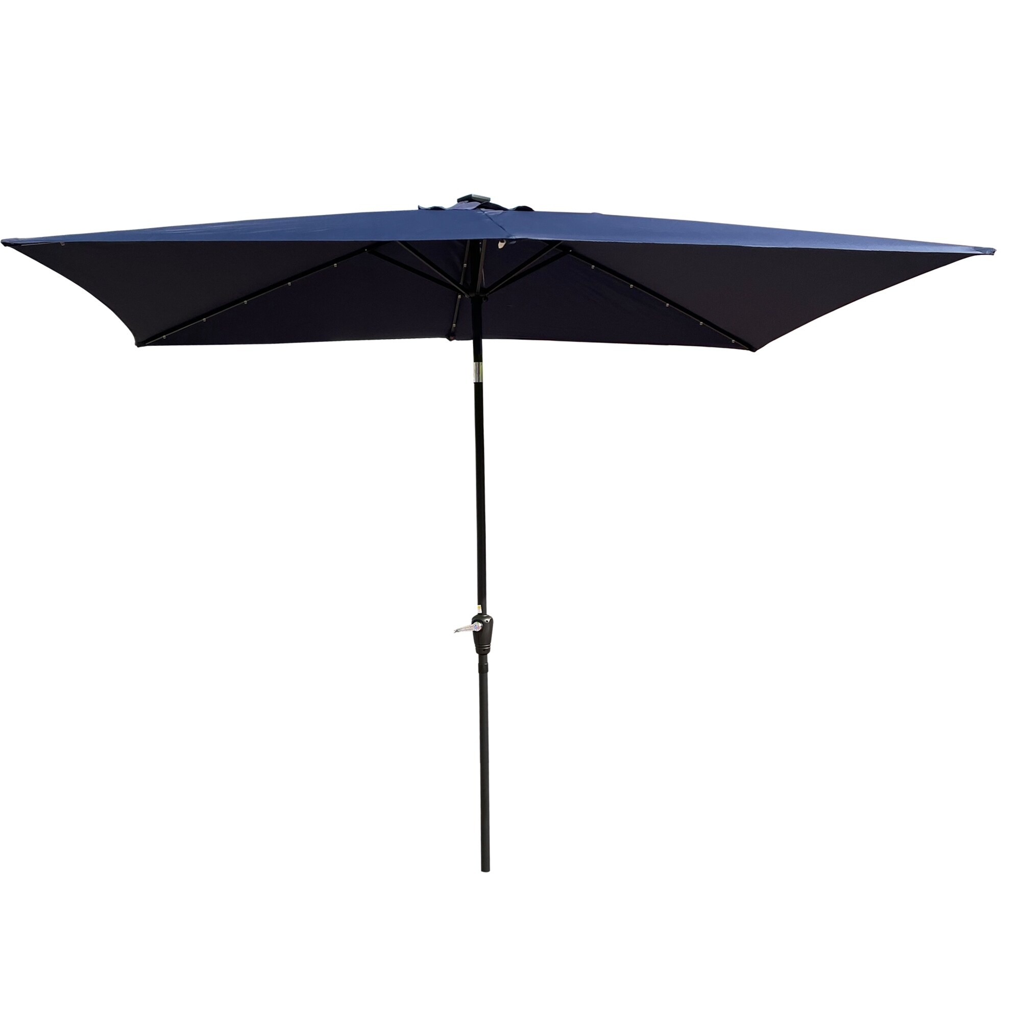 Rectangular Patio Solar LED Lighted Outdoor Umbrellas - On Sale - Bed Bath  u0026 Beyond - 35689086