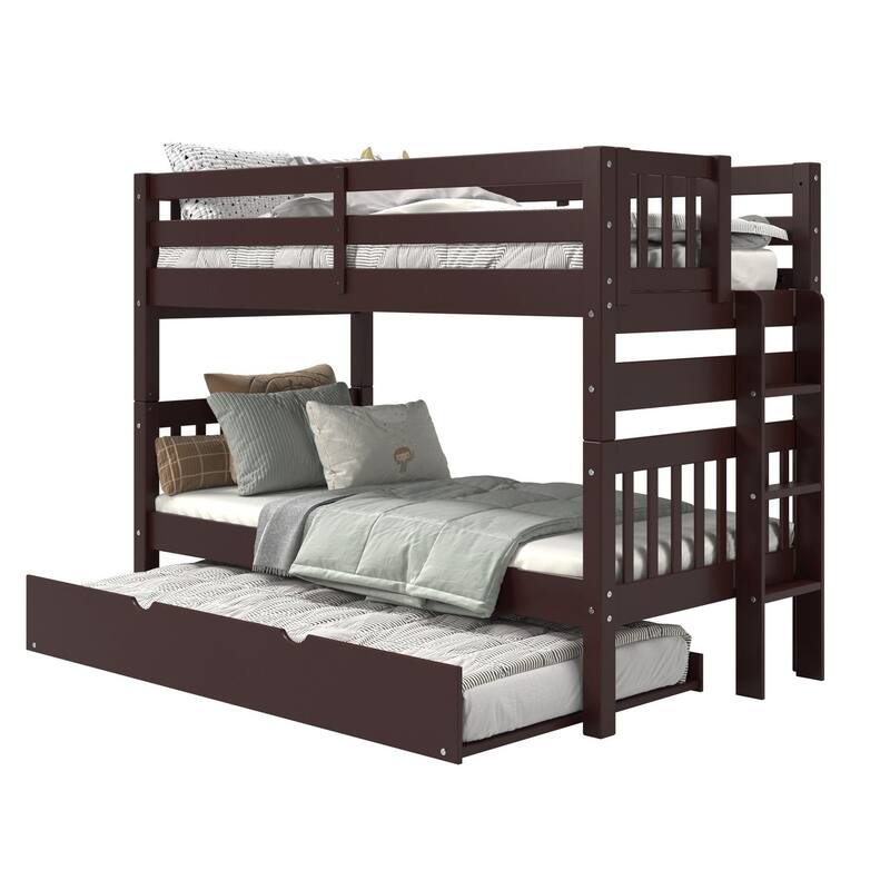 Taylor & Olive Trillium Twin over Twin Bunk Bed with Ladder, Trundle