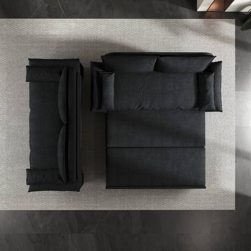 Multi-Functional 63.8" Queen Pull Out Sofa Bed with Side Storage and Wheels - 3-in-1 Convertible Sleeper Sofa