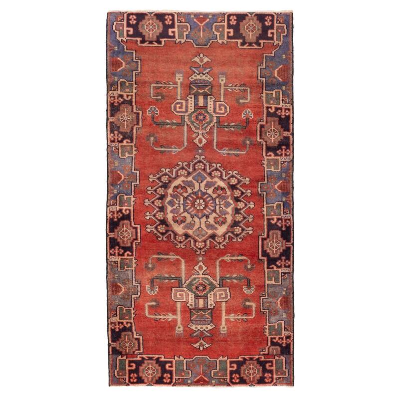 ECARPETGALLERY Hand-knotted Konya Anatolian Red Wool Rug - 3'10 x 7'8