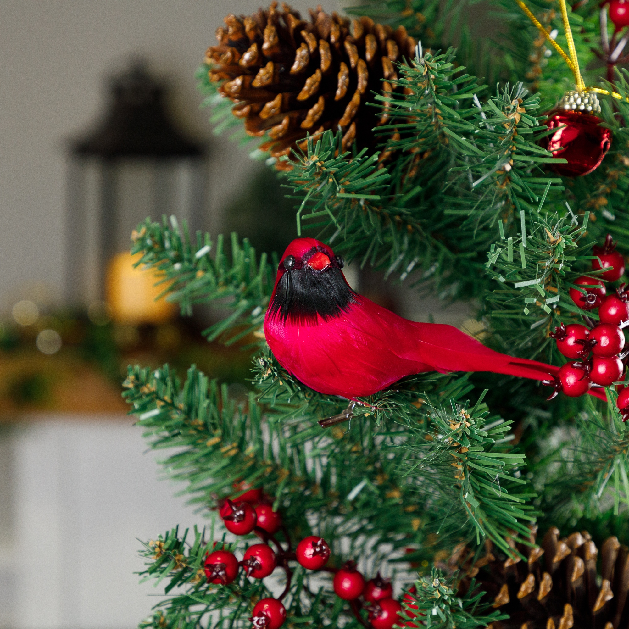 Cardinal Birds Clip On Christmas Ornaments 6 Red Set of 2 Bed Bath Beyond 41144416