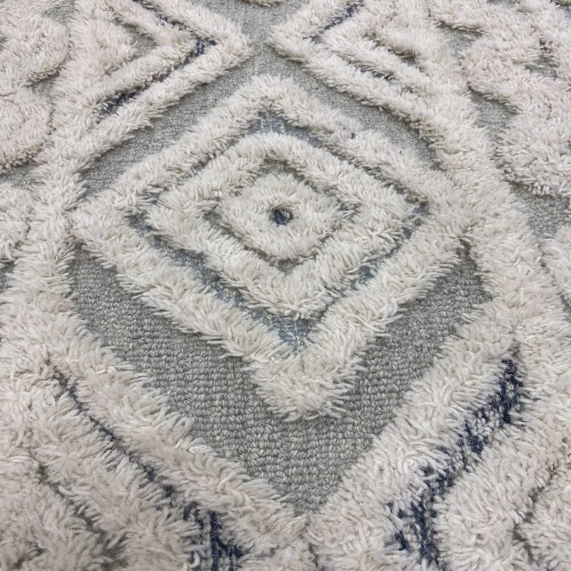 Suino Tribal Geometric Hand-Tufted Wool Round Indoor Area Rug by Sevita