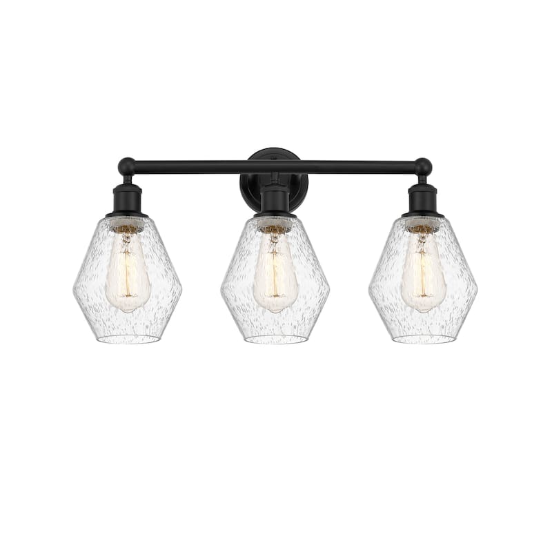 Innovations Lighting 616-3W-12-24 Cindyrella Vanity Cindyrella 3 Light - Matte Black / Seedy