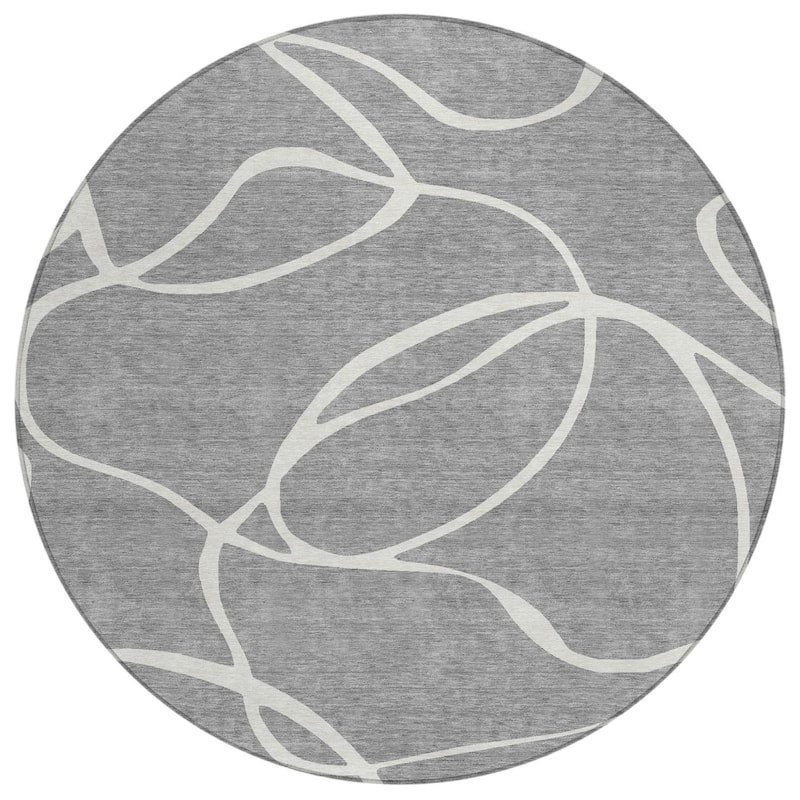 HomeRoots Abstract Transitional Rectangle Outdoor Rug