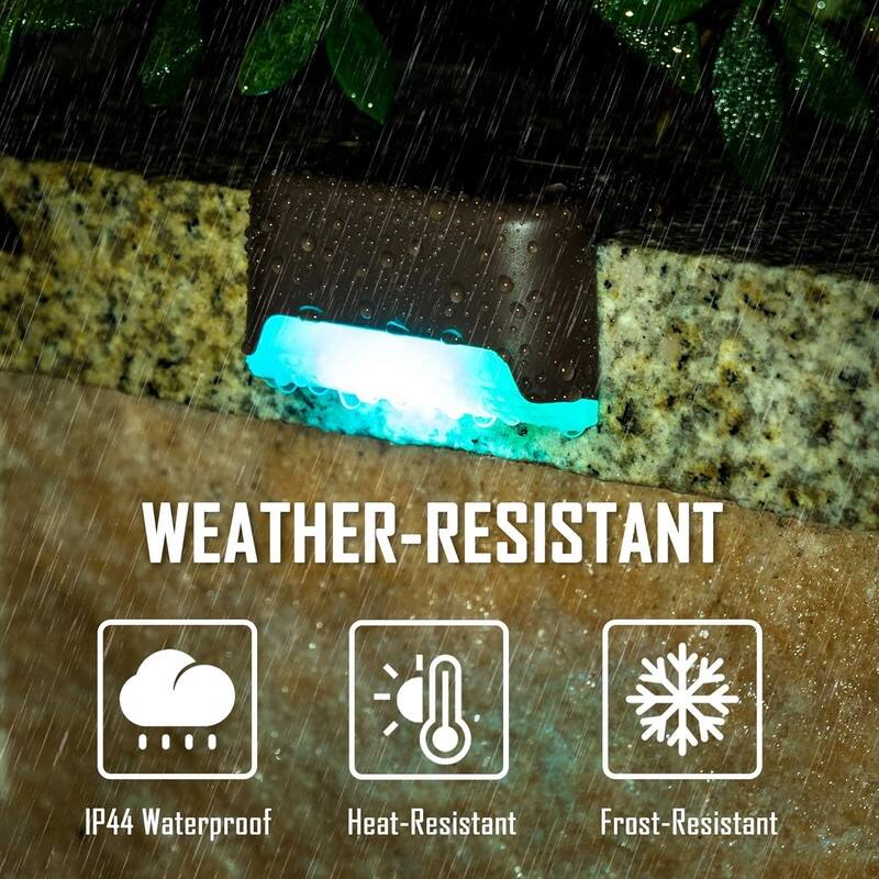 Solar Deck Lights Outdoor 16 Pack, Solar Step Lights