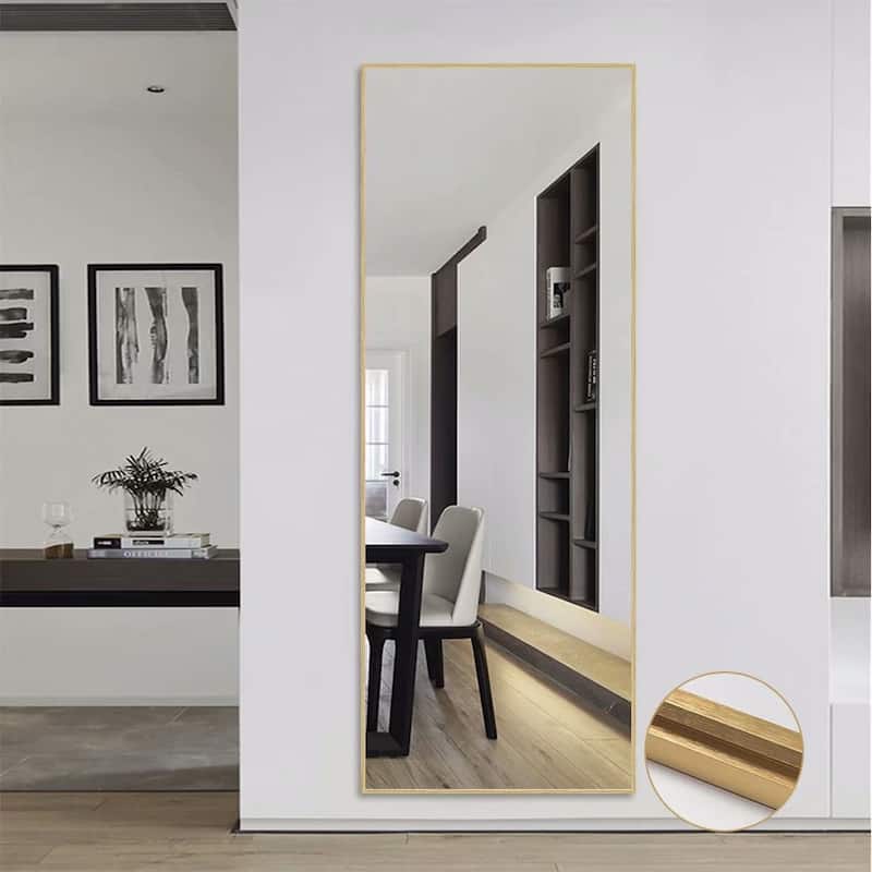 Dovelina Modern Full Length Floor Mirror - Freestanding Vanity Mirror for Bathroom or Living Space