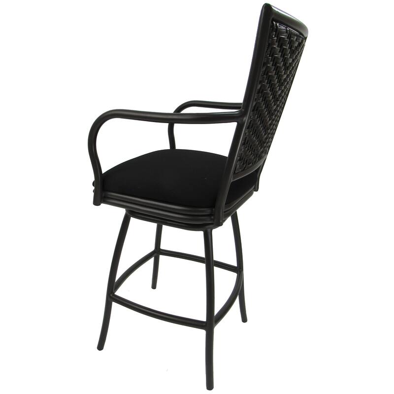 Swivel Counter 26" Bar Stool with Arms Erin - Brown or Biege Frame - 26 inch Seat