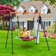 preview thumbnail 6 of 5, 440lbs Saucer Swing Set with Heavy-Duty Metal A-Frame and Adjustable Ropes