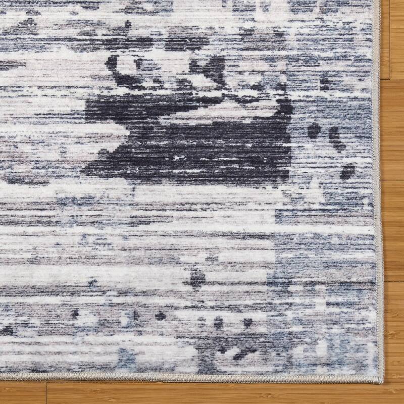Licensed HGTV Everyday Chic Soft Flannel Zero Pile Printed Non-Slip Washable Indoor Area Rug