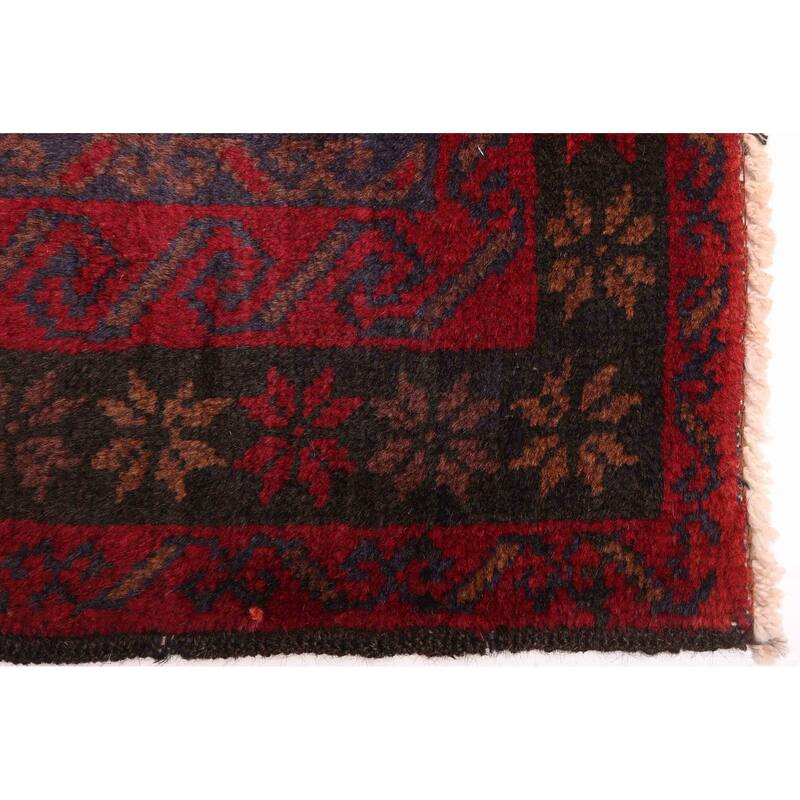 ECARPETGALLERY Hand-knotted Teimani Red Wool Rug - 3'5 x 6'8