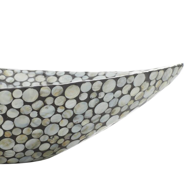 Mother of Pearl Shell Living Room Decor Tray - Gray or White - Roche River Decor