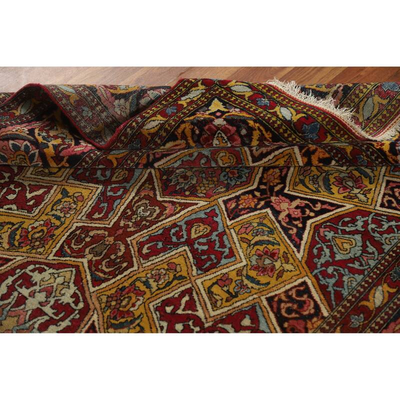 Kerman Ravar Antique Persian Rug Handmade Wool Carpet - 4'6" x 7'2"