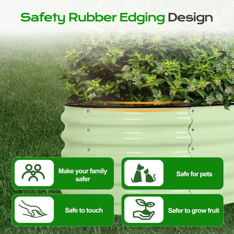 Aoodor 6-in-1 Modular Aluzinc Metal Raised Garden Bed Kit