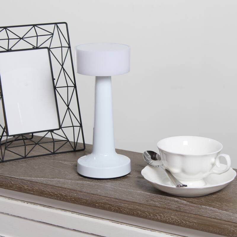 LED Saucer Mini Touch Sensor Desk Lamp - 8.5" - White