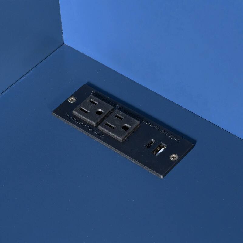 69"Tall Kitchen Pantry with Hutch, Multifunctional Storage Cabinet with Adjustable Shelf and Power Outlet