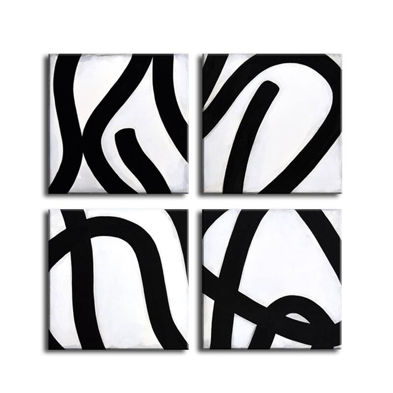 Curves I-IV' 4 Piece Wrapped Canvas Wall Art Set by Norman Wyatt Jr.