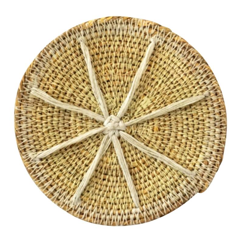 Set of 4 Seagrass Coasters -A - Egg