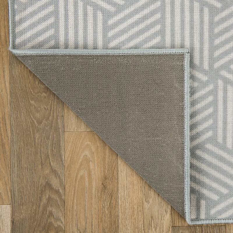 Contemporary Geometric Cubes Indoor/Outdoor Area Rug