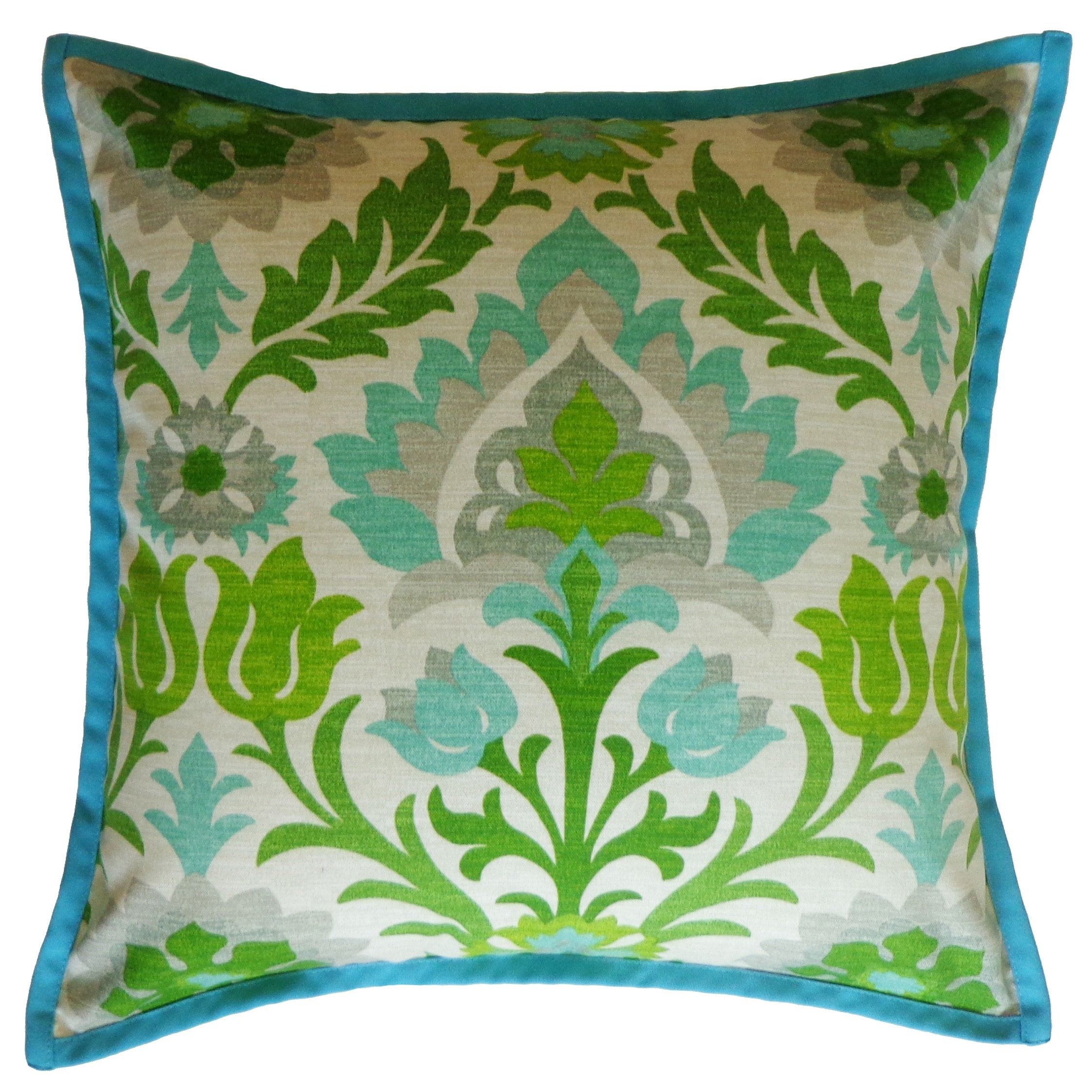 Jiti Outdoor Waterproof Kiki Abstract Floral Patterned Square Throw Pillows with Flange edges Cushions for Pool Patio Chair