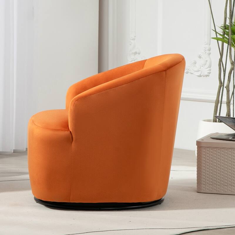 Modern Velvet Upholstered Swivel Accent Chair