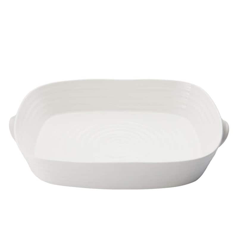 Portmeirion Sophie Conran Handled Rectangular Roasting Dish - 15 inch x 11 inch - White - 1 Piece