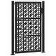 preview thumbnail 49 of 53, vidaXL Garden Gate Black 39.4x49.2" Steel Trace Design