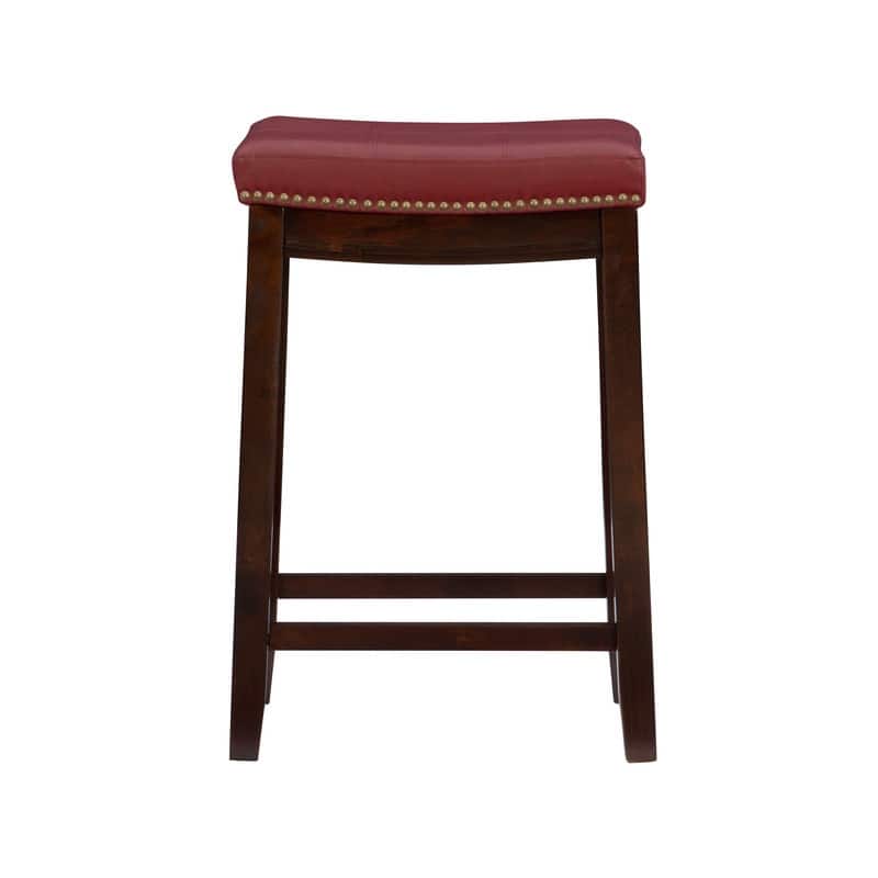 Linon Willamette Backless Faux Leather Counter Stool