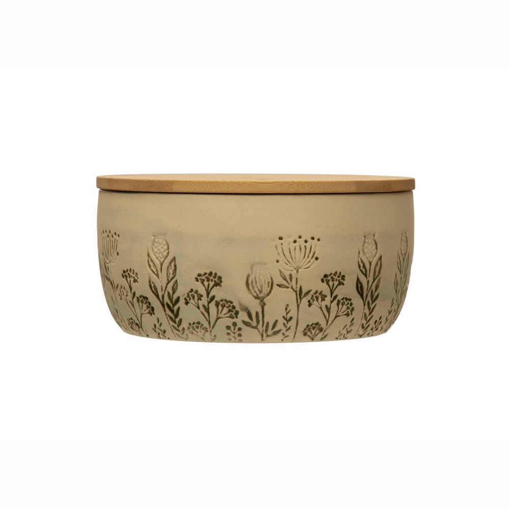 https://ak1.ostkcdn.com/images/products/is/images/direct/752270ff7c6729a51d42745192537d666cce3244/Stoneware-Canister-with-Bamboo-Lid-and-Debossed-Floral-Pattern%2C-Reactive-Glaze.jpg