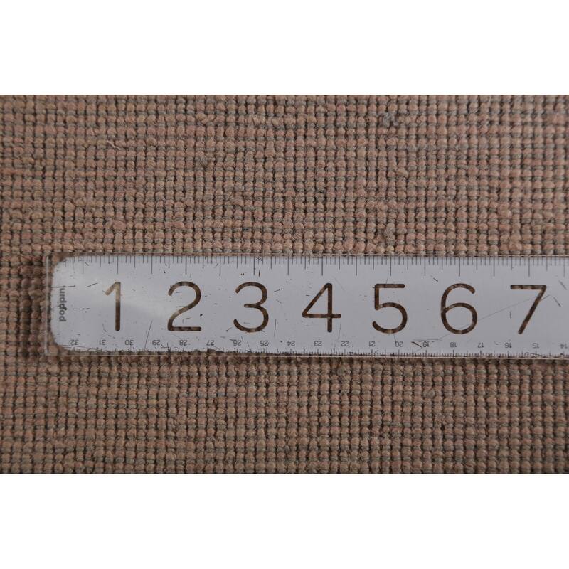 Hand Knotted Oriental 100% Wool Carpet Modern Solid Peach Gabbeh Area Rug - 12' 6'' X 9' 1''
