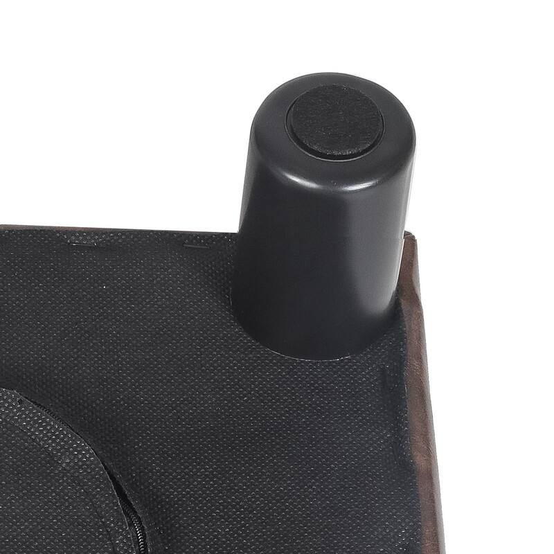 Adeco Distressed Brown Faux Leather Ottoman Footrest Stool