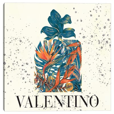 Tropical Perfume Bottle Canvas Art Print