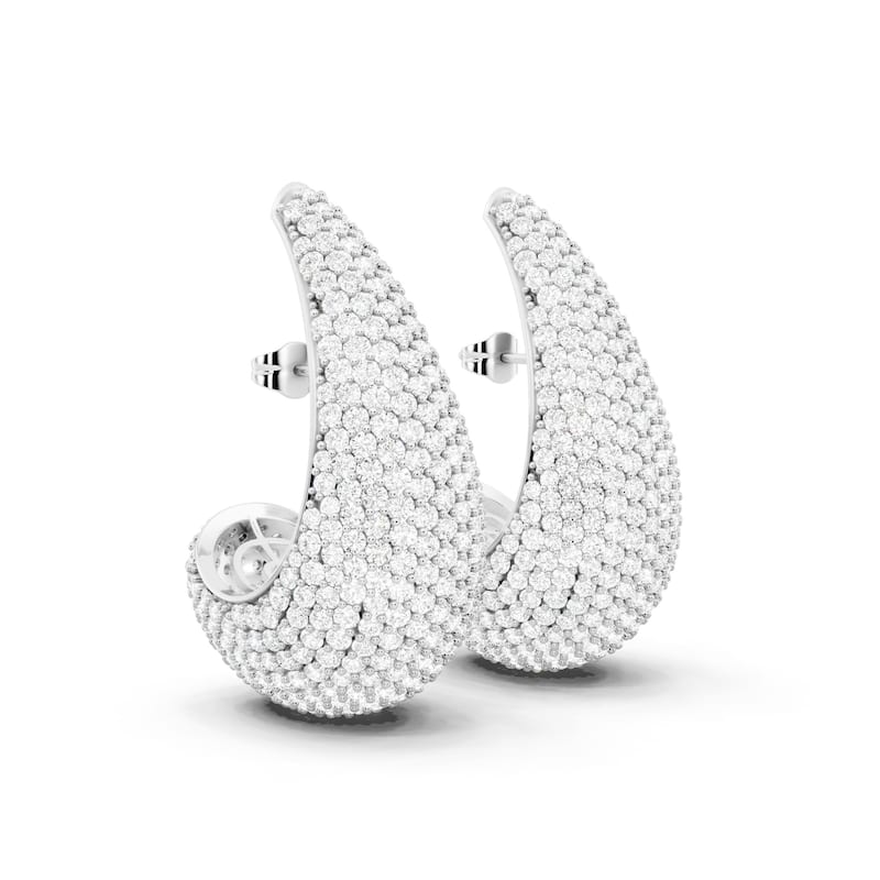 Auriya 14k Gold 10 1/10ctw Dome Fashion Lab Grown Diamond Earrings (F-G VS)