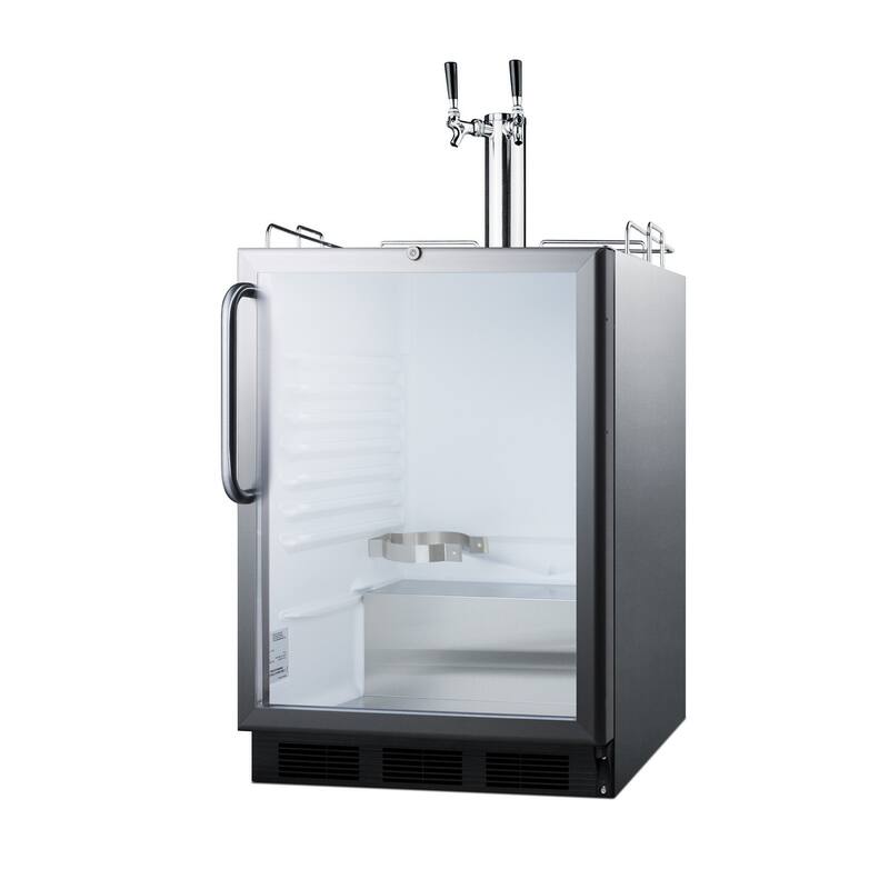 Summit 24 Inch Wide 5.5 Cu. Ft. Built-In Commercial Double Tap ADA
